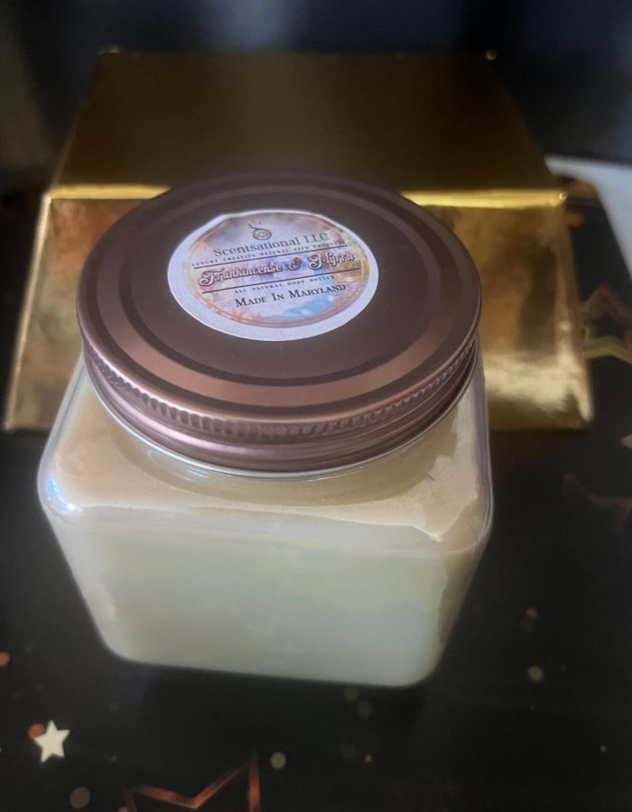 Frankincense & Myrrh massage oil candle